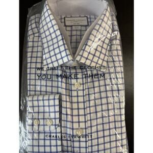 Charles Tyrwhitt Non-Iron Twill Grid Check Shirt 18/36”